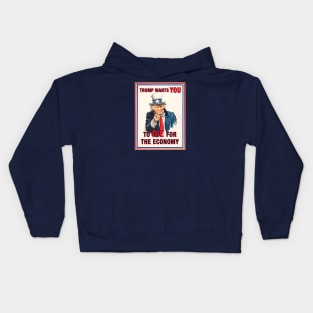 Trump wants you... to die for the economy Kids Hoodie